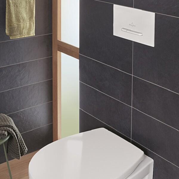 Villeroy & Boch ViConnect E300/300S Dual Flush Plate – White