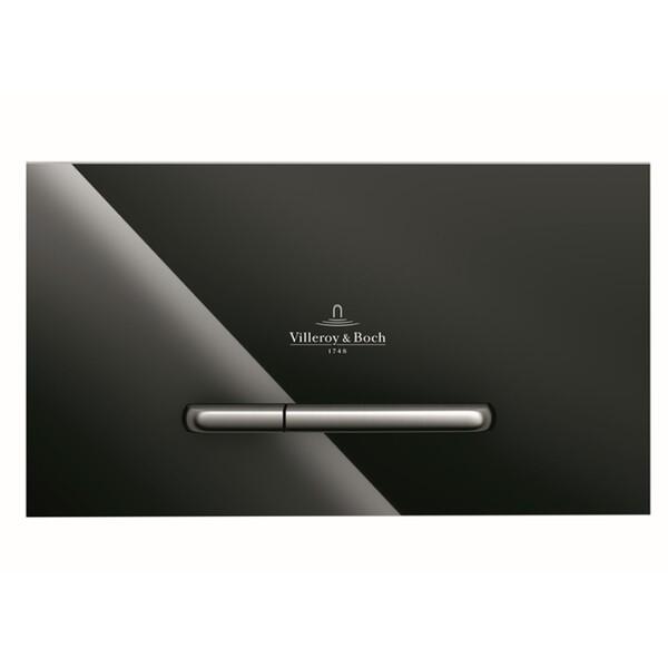 Villeroy & Boch ViConnect M300/300G Glass Dual Flush Plate – Gloss Black