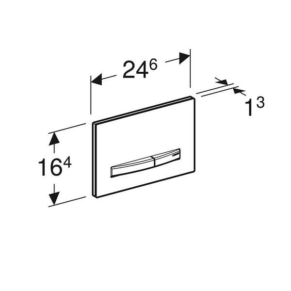 Geberit Sigma50 Dual Flush Plate – White & Chrome