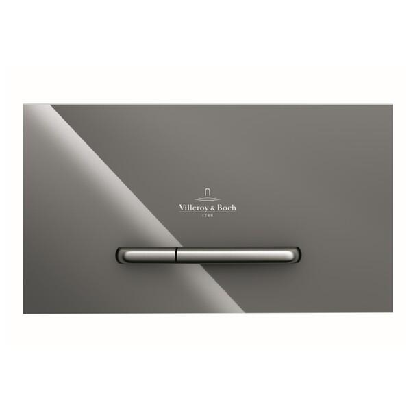 Villeroy & Boch ViConnect M300/300G Glass Dual Flush Plate – Gloss Grey