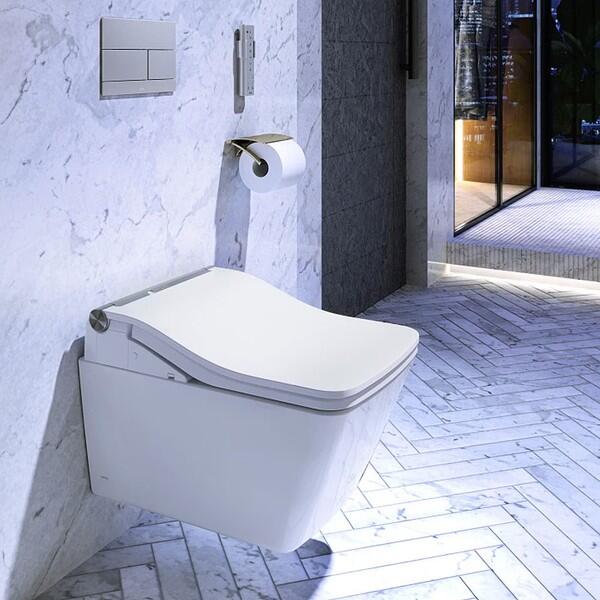 TOTO WASHLET SW Auto Flush Pan + Seat Set – Gloss White + matching pan