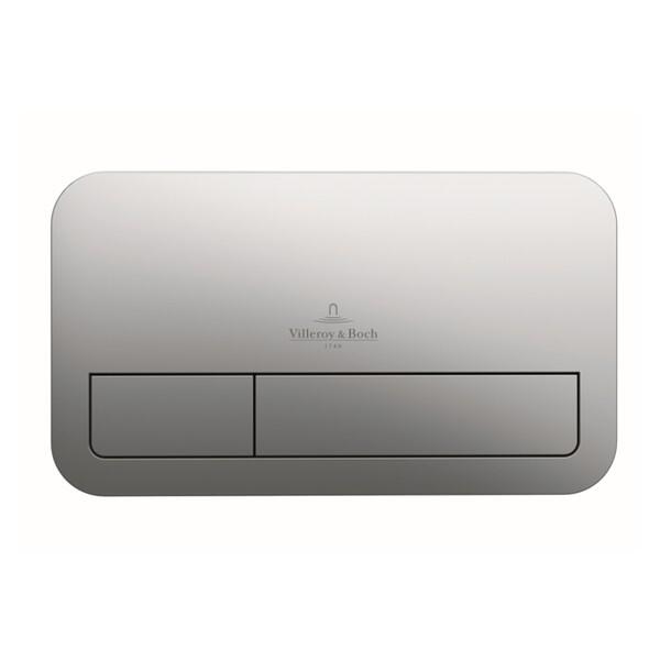 Villeroy & Boch ViConnect E200 Dual Flush Plate – Brushed Chrome