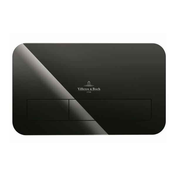 WD-VB|VB-M200-BLACK|Villeroy & Boch ViConnect M200/200G Glass Dual Flush Plate – Gloss Black