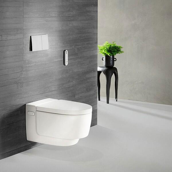 Geberit AquaClean Mera Comfort Shower Toilet Set Wall-Hung – Gloss Chrome