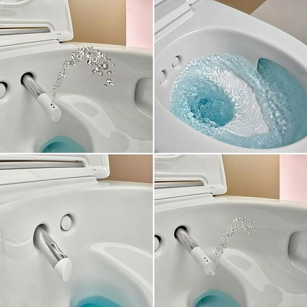 Geberit AquaClean Mera Comfort Shower Toilet Set Wall-Hung – Gloss Chrome