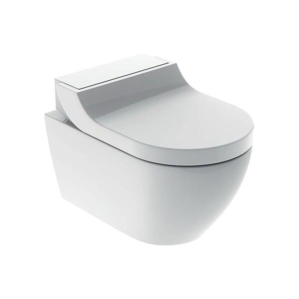Geberit AquaClean Tuma Comfort Shower Toilet Set – Brushed Stainless Steel