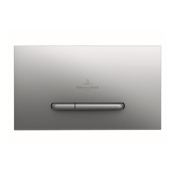 Villeroy & Boch ViConnect E300/300S Dual Flush Plate – Brushed Chrome