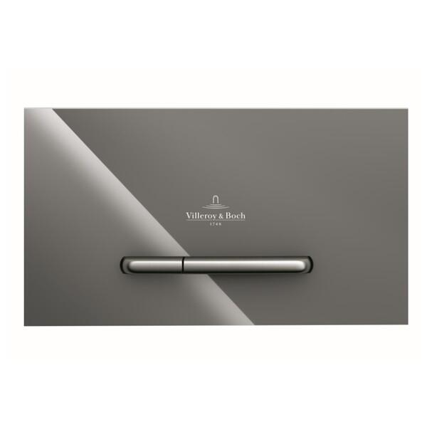 Villeroy & Boch ViConnect M300/300G Glass Dual Flush Plate – Gloss Grey