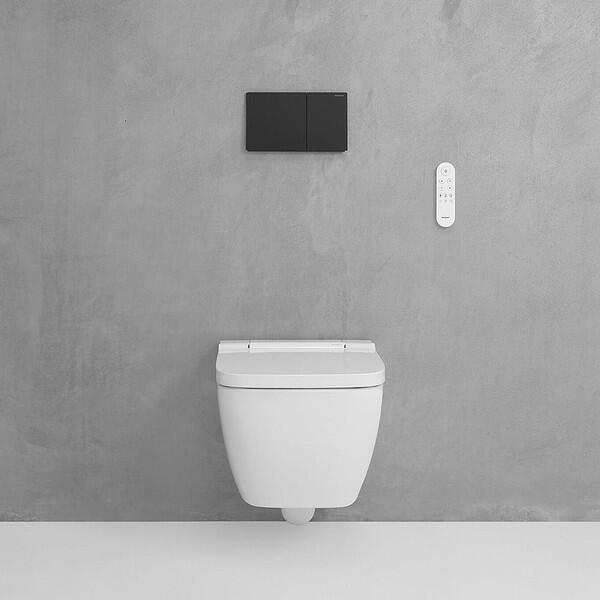 Geberit AquaClean Sela Square Shower Toilet Set Wall-Hung – Gloss Chrome