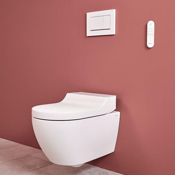 Geberit AquaClean Tuma Comfort Shower Toilet Set – Brushed Stainless Steel