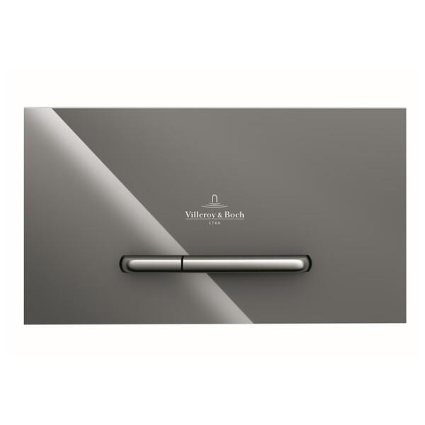 Villeroy & Boch ViConnect M300/300G Glass Dual Flush Plate – Gloss Grey