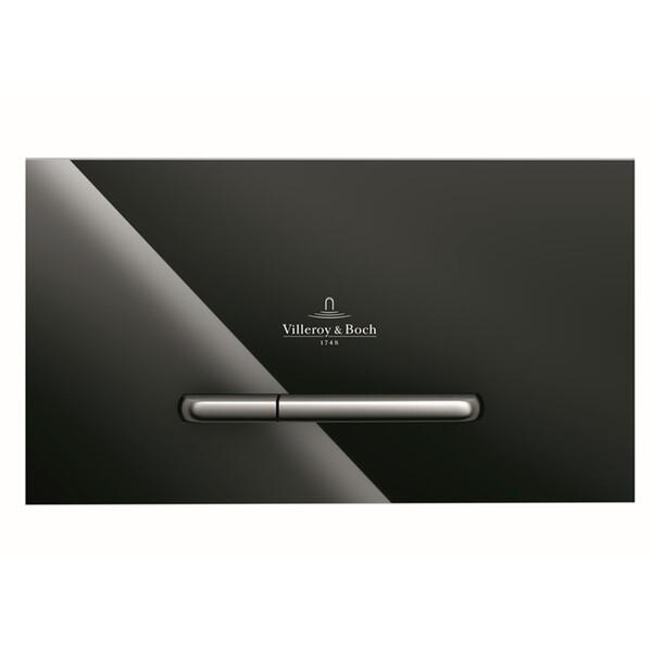 Villeroy & Boch ViConnect M300/300G Glass Dual Flush Plate – Gloss Black