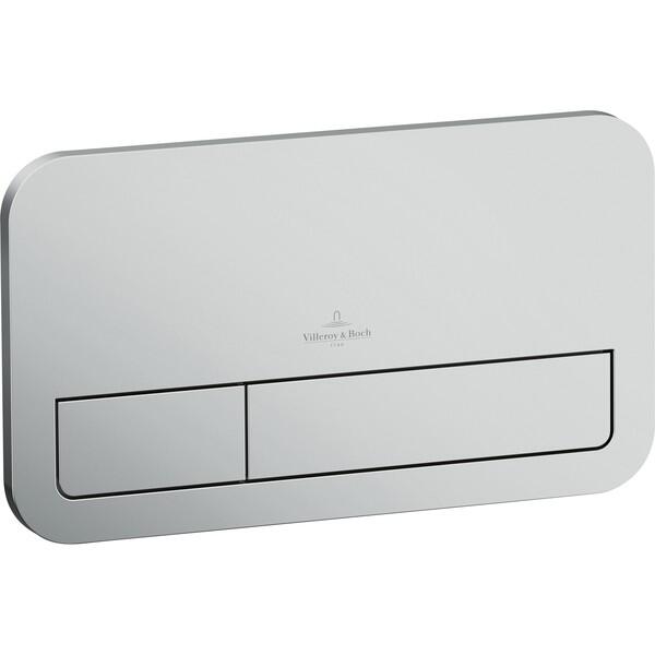 Villeroy & Boch ViConnect E200 Dual Flush Plate – Brushed Chrome