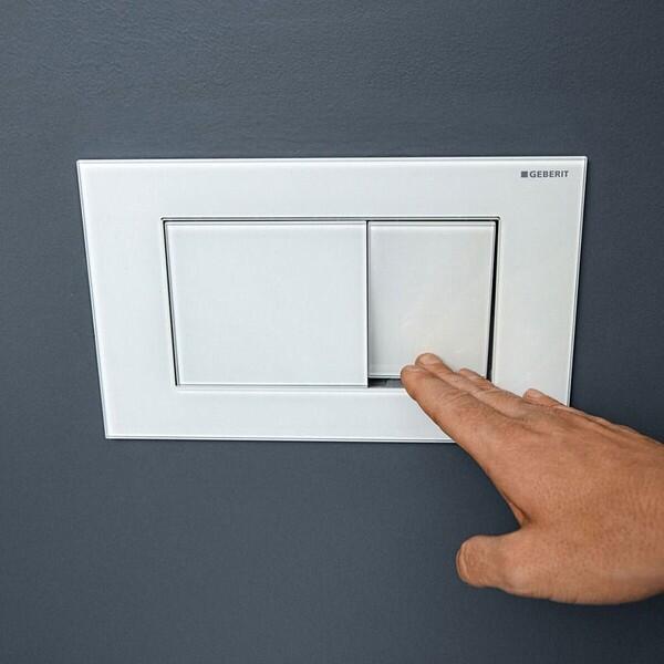 Geberit Sigma40 Square Dual Flush Plate – Brushed Stainless Steel