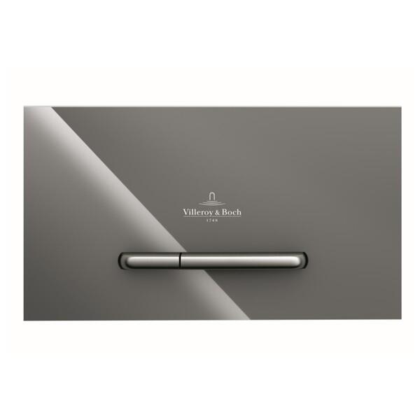 Villeroy & Boch ViConnect M300/300G Glass Dual Flush Plate – Gloss Grey