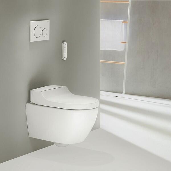 Geberit AquaClean Tuma Comfort Shower Toilet Set – Black Glass
