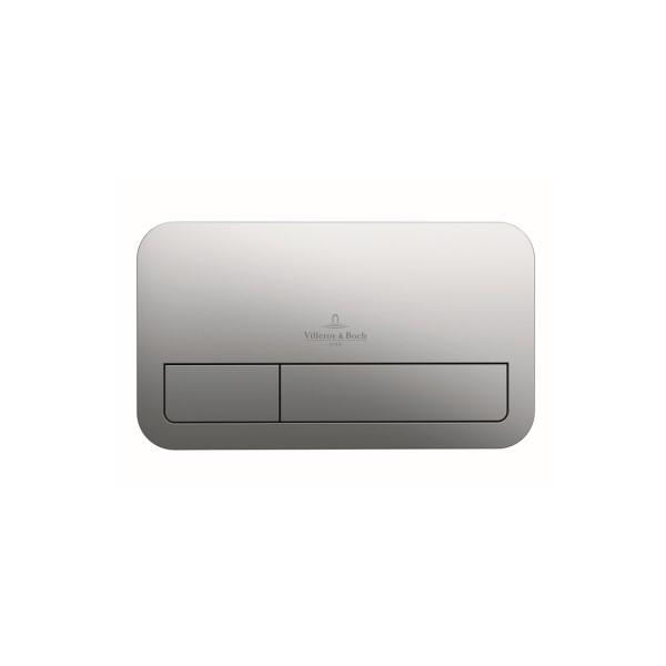 Villeroy & Boch ViConnect E200 Dual Flush Plate – Brushed Chrome