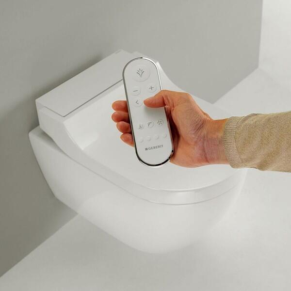 Geberit AquaClean Tuma Comfort Shower Toilet Set – Brushed Stainless Steel