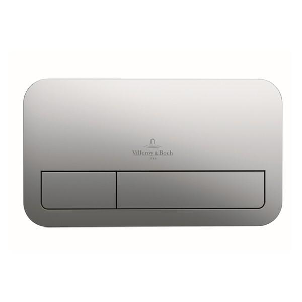 Villeroy & Boch ViConnect E200 Dual Flush Plate – Brushed Chrome