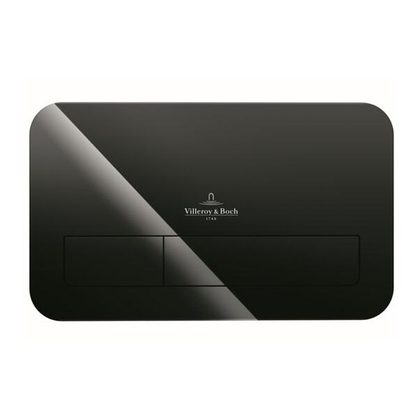Villeroy & Boch ViConnect M200/200G Glass Dual Flush Plate – Gloss Black