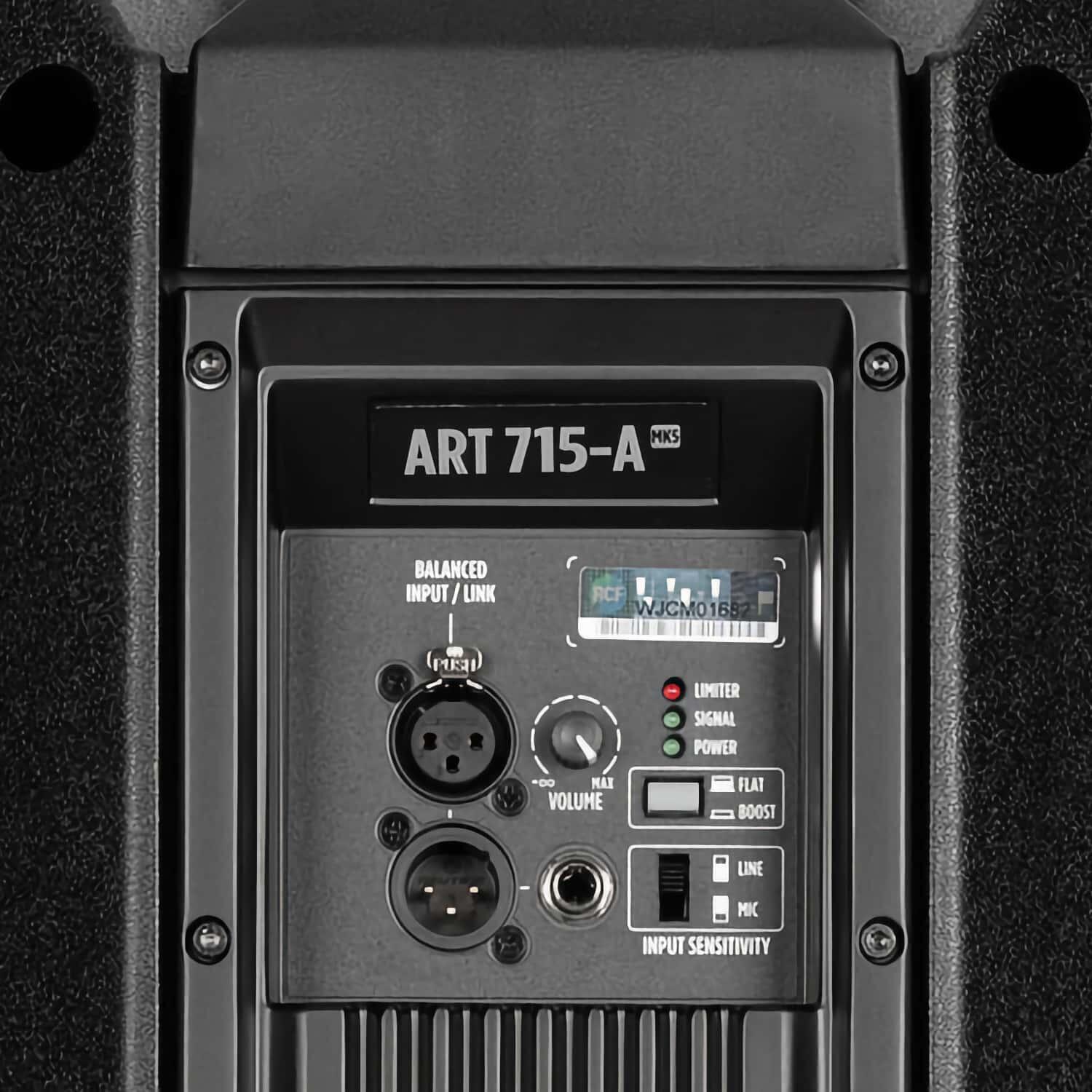 RCF ART 715-A MK5 loudspeaker inputs