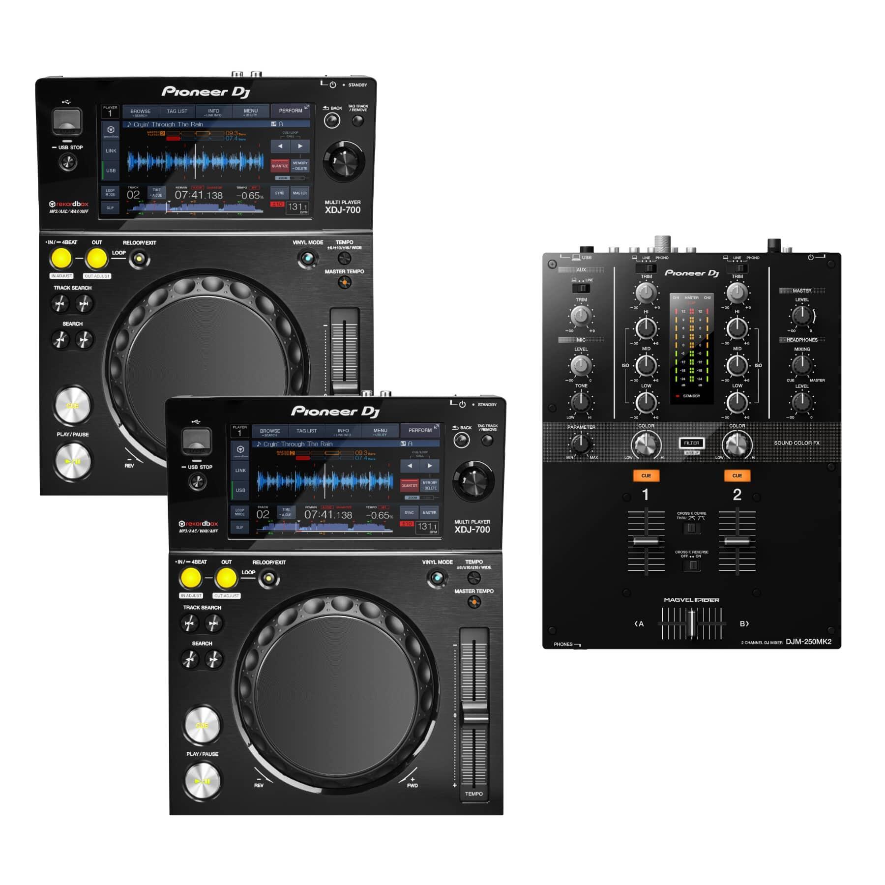 Pioneer DJ XDJ-700 & DJM-250MK2 Package