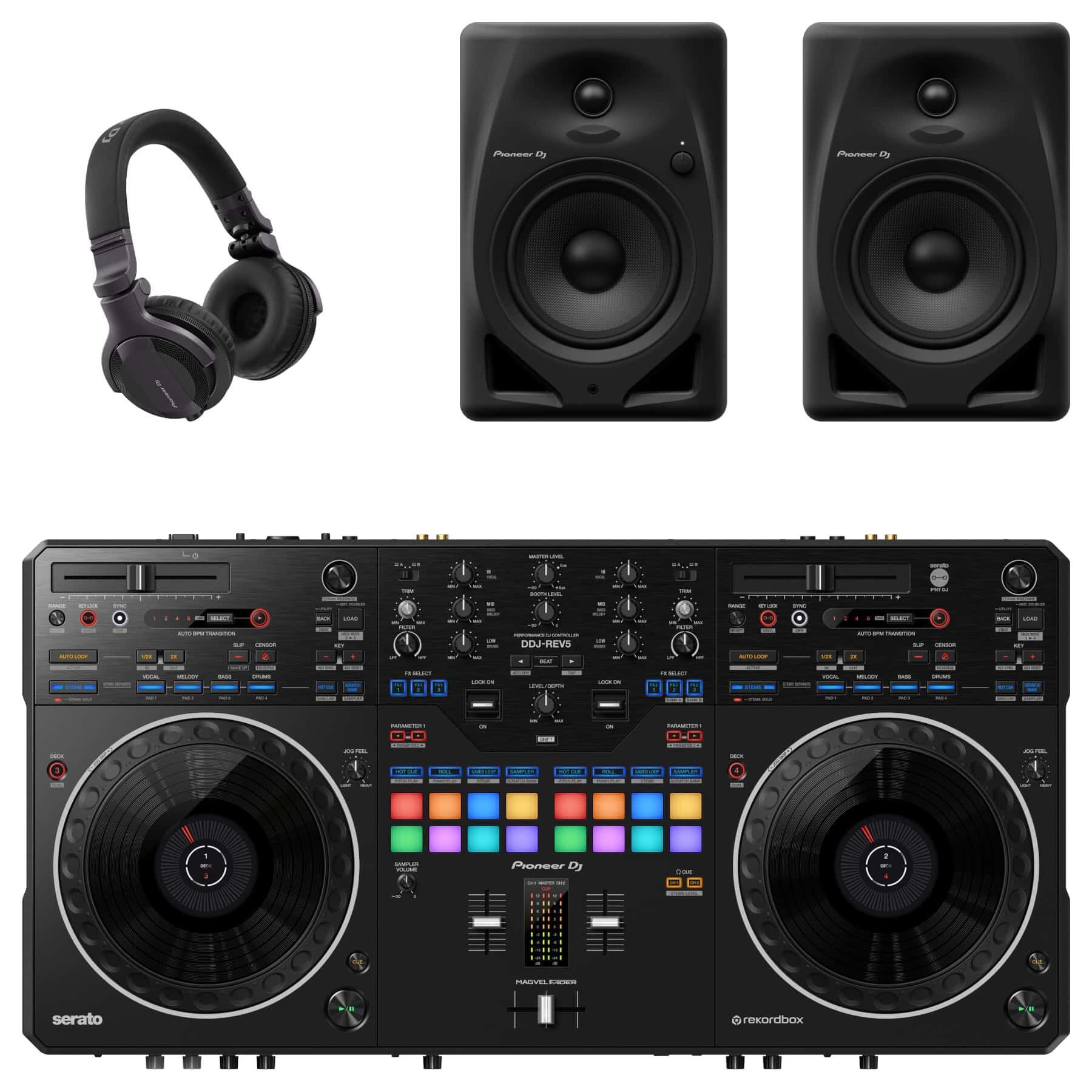 Pioneer DJ DDJ-REV5 & DM-50D Package