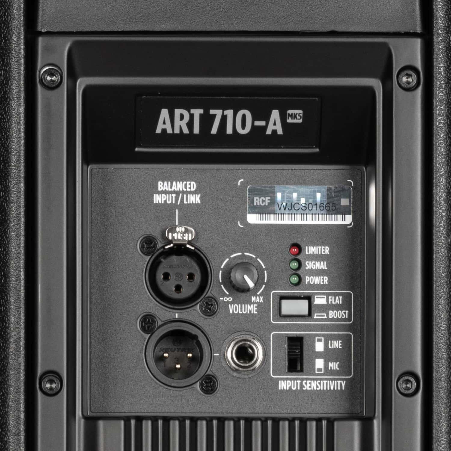 RCF ART 710-A MK5 loudspeaker inputs