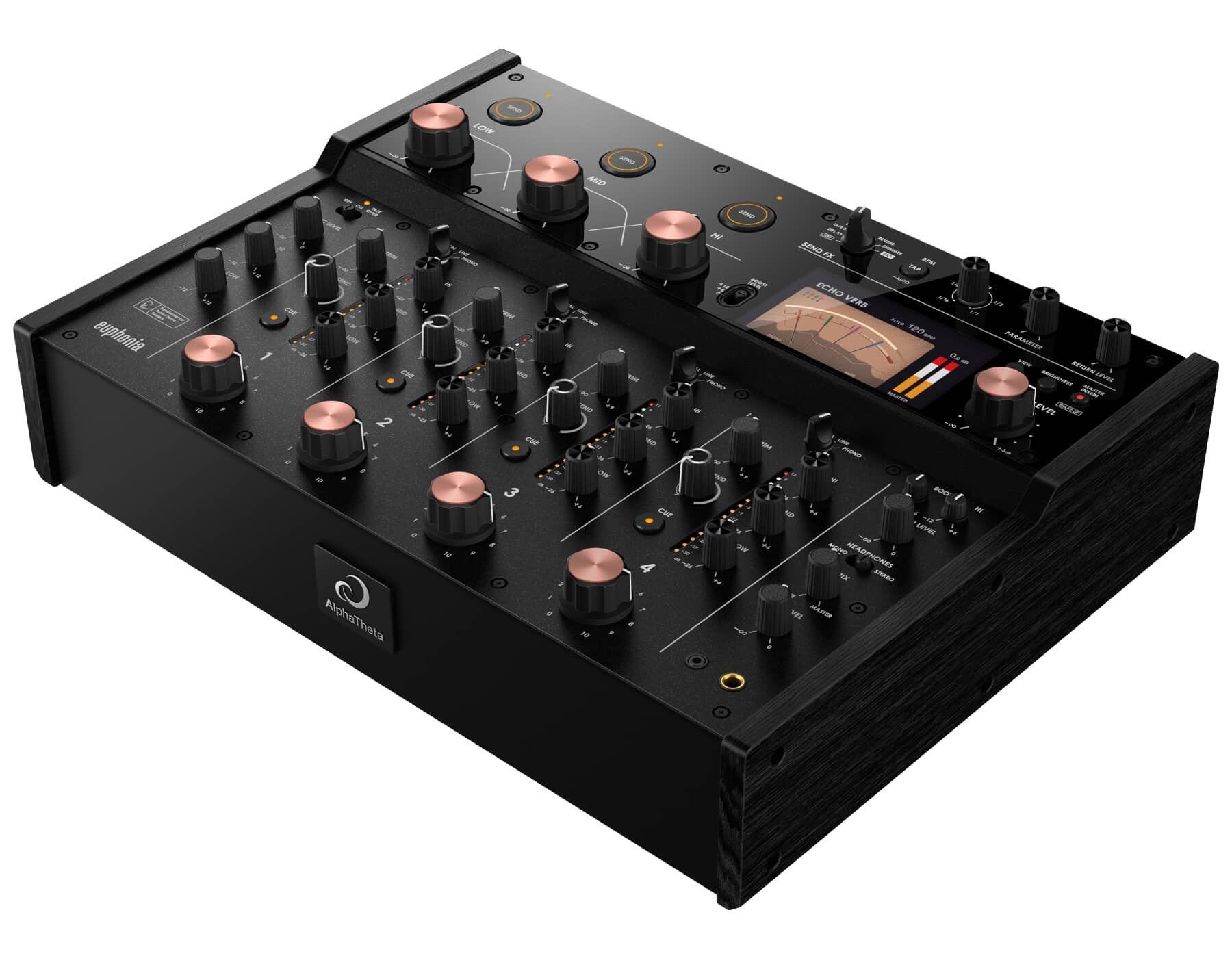 AlphaTheta Euphonia Professional 4-channel Rotary Mixer angle