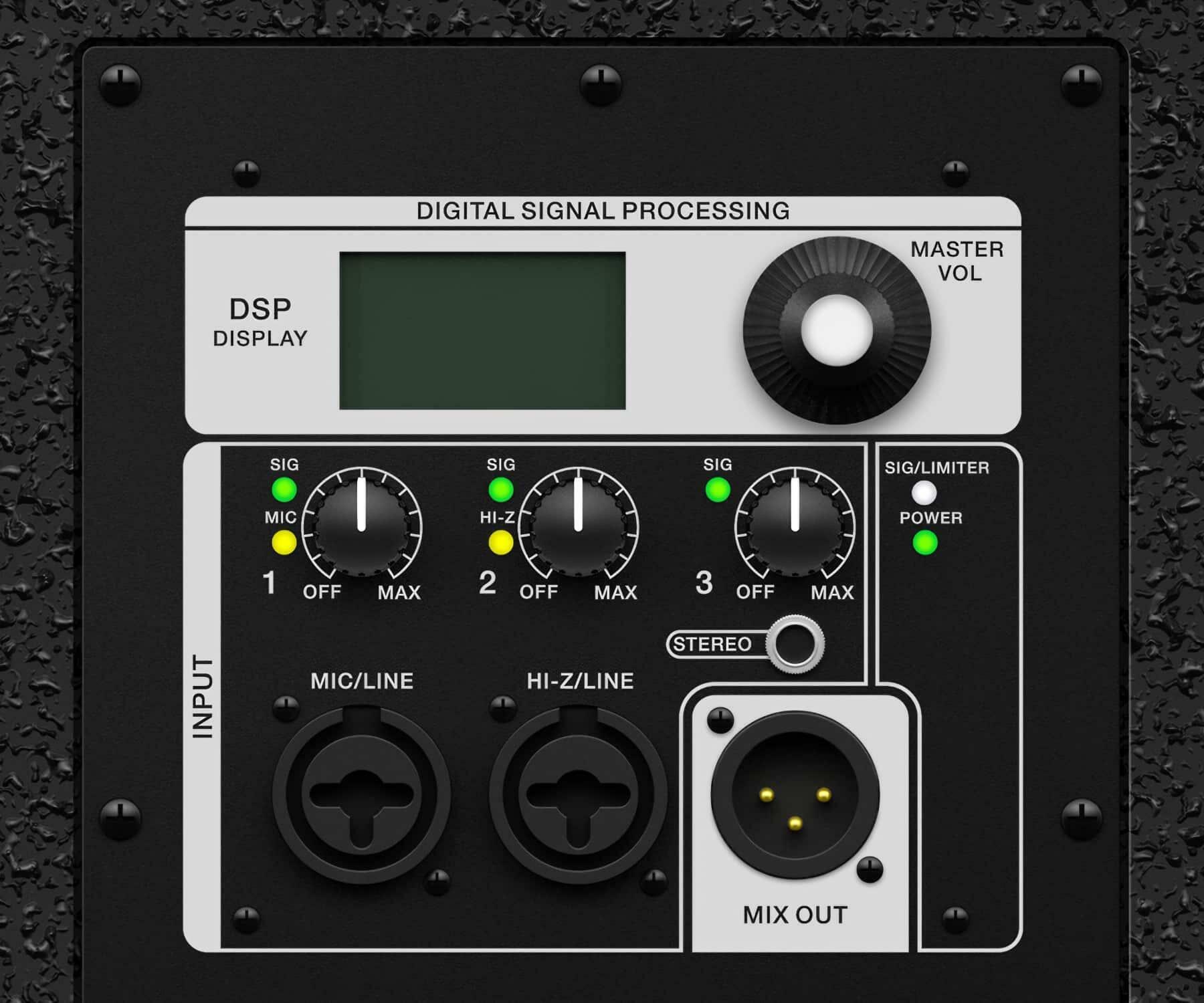 Pioneer DJ XPRS-102 Professional Loudspeaker controls