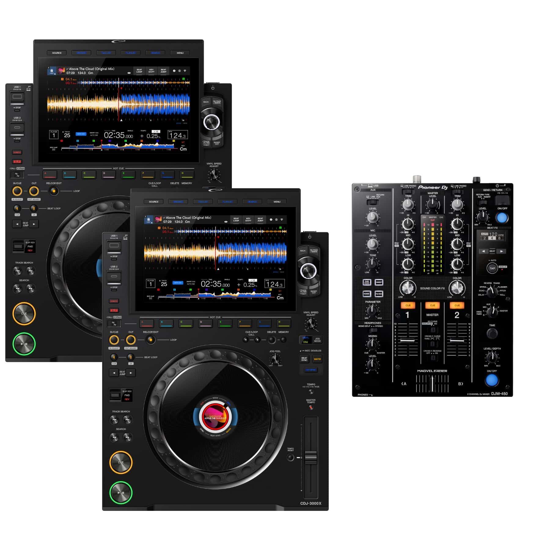 AlphaTheta CDJ-3000X & DJM-450 Package