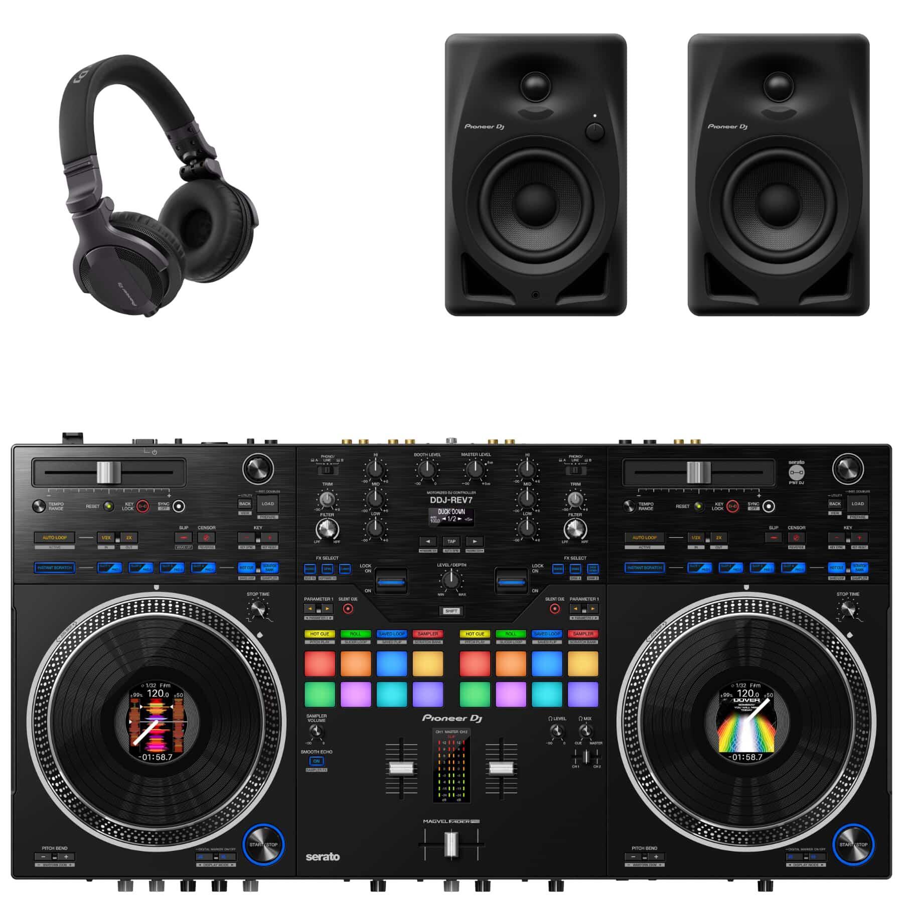 Pioneer DJ DDJ-REV7 & DM-40D Package