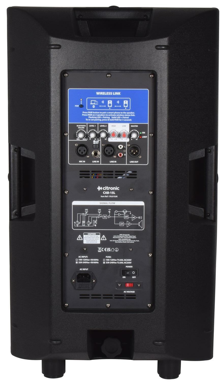 Citronic CAB-15L BT Link Speaker rear
