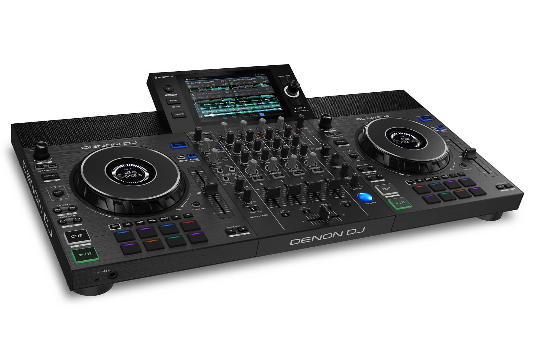 Denon DJ SC LIVE 4 Standalone DJ Controller right angle