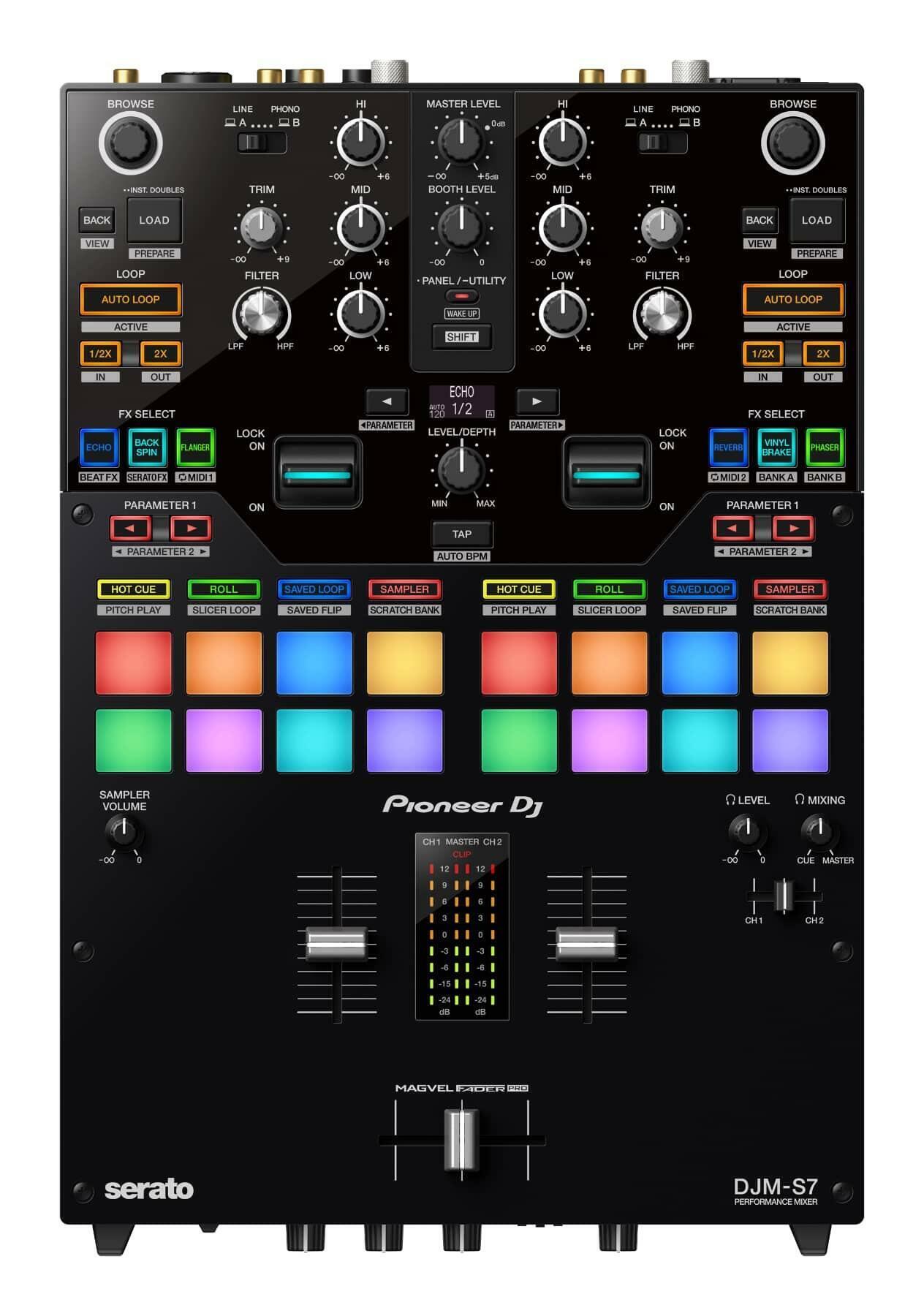 Pioneer DJ DJM-S7 Serato DJ Pro Mixer top