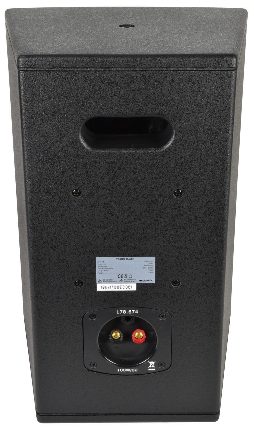 Citronic CS-810B Passive Speaker Black rear