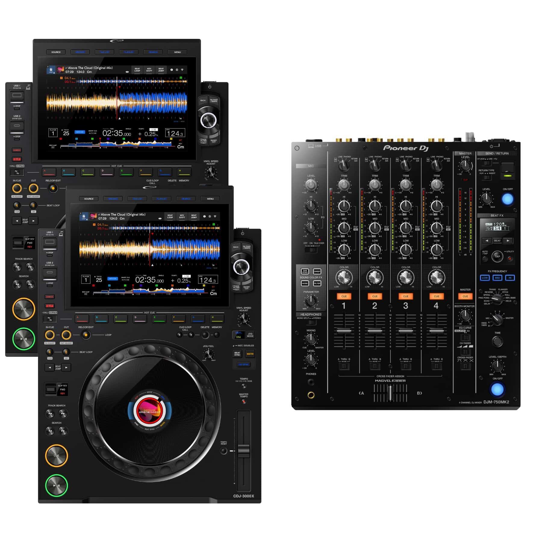 AlphaTheta CDJ-3000X & DJM-750MK2 Package