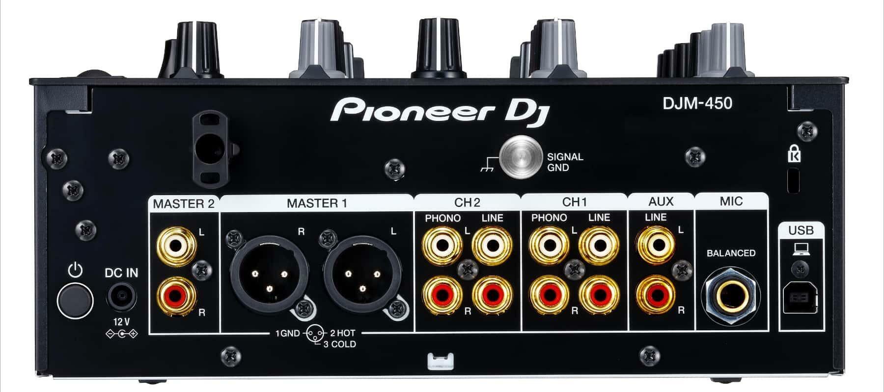 Pioneer DJ DJM-450 DJ Mixer rear