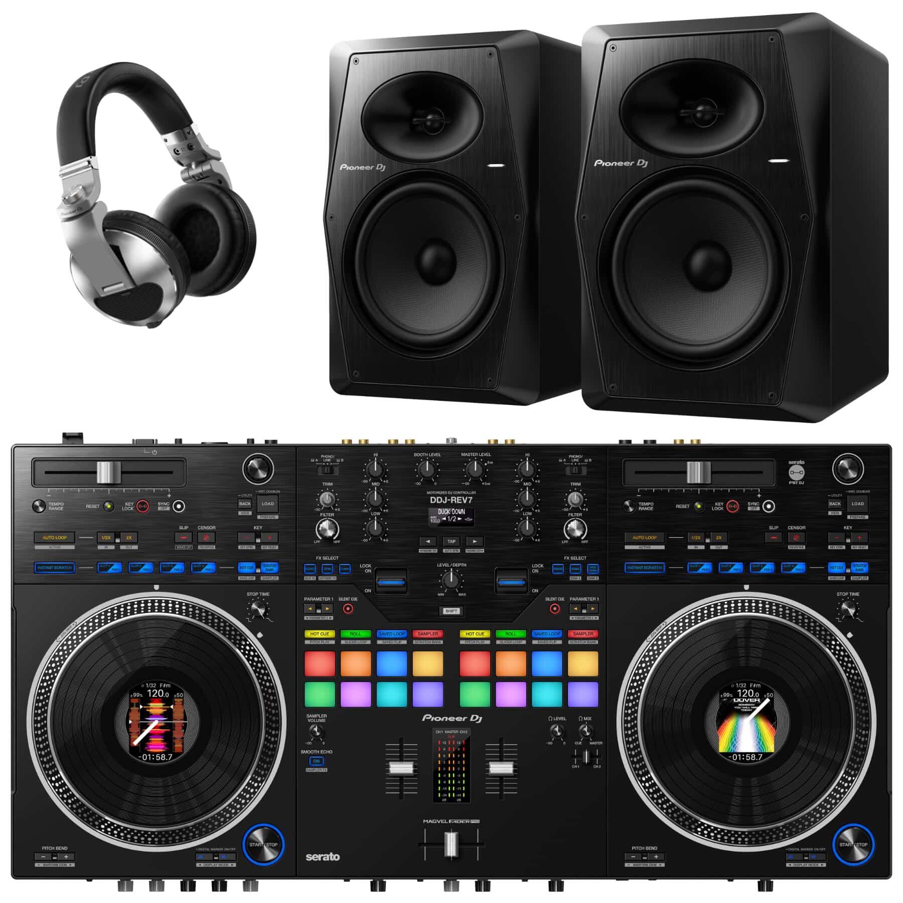Pioneer DJ DDJ-REV7 & VM-80 Package