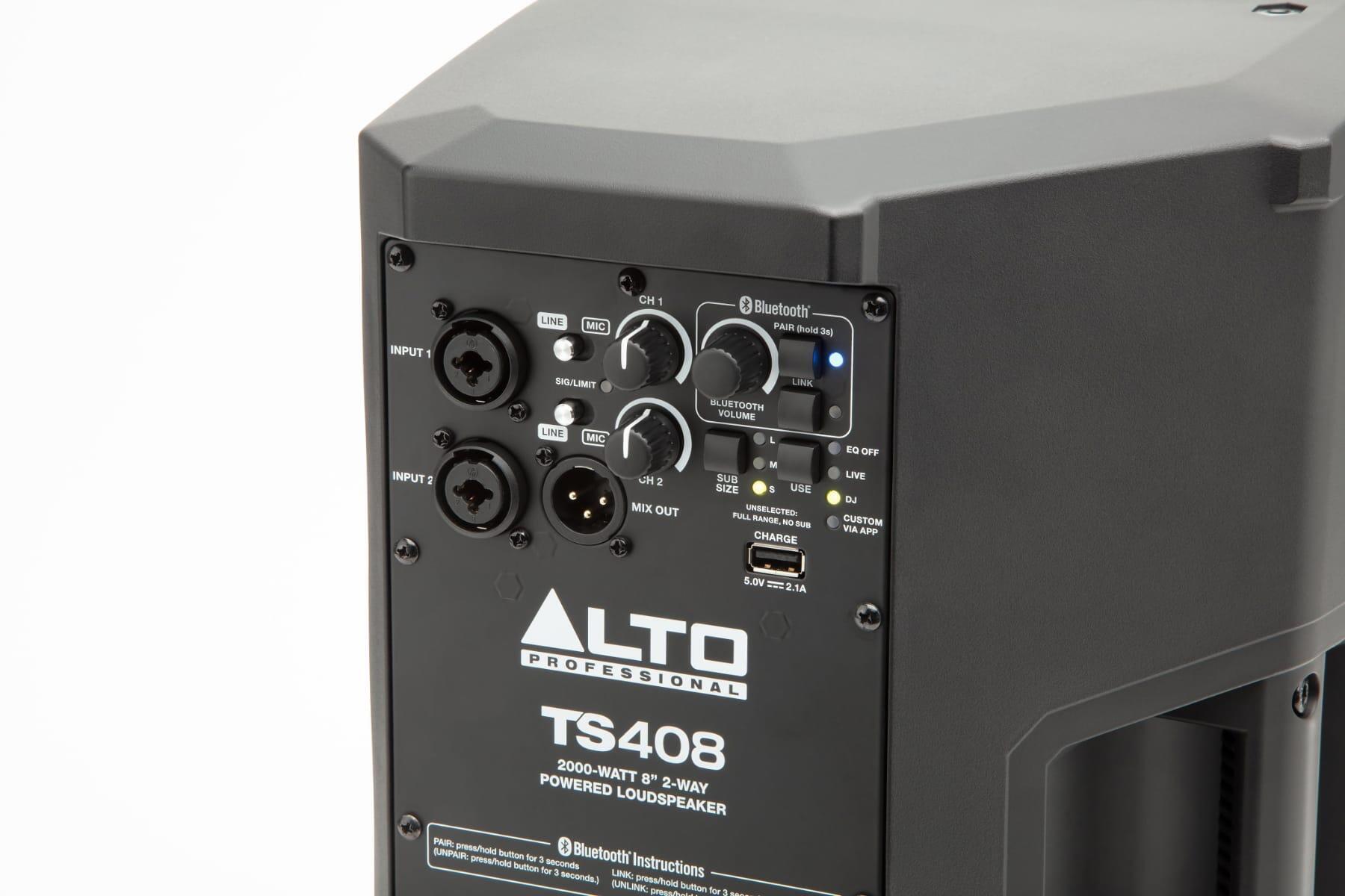Alto Professional TS408 loudspeaker rear detail