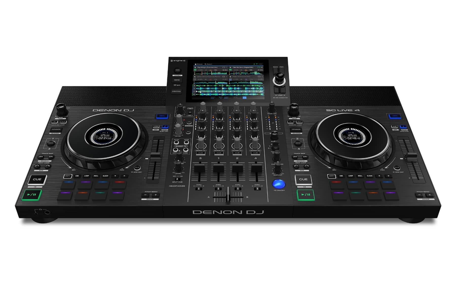 Denon DJ SC LIVE 4 standalone DJ system front angle