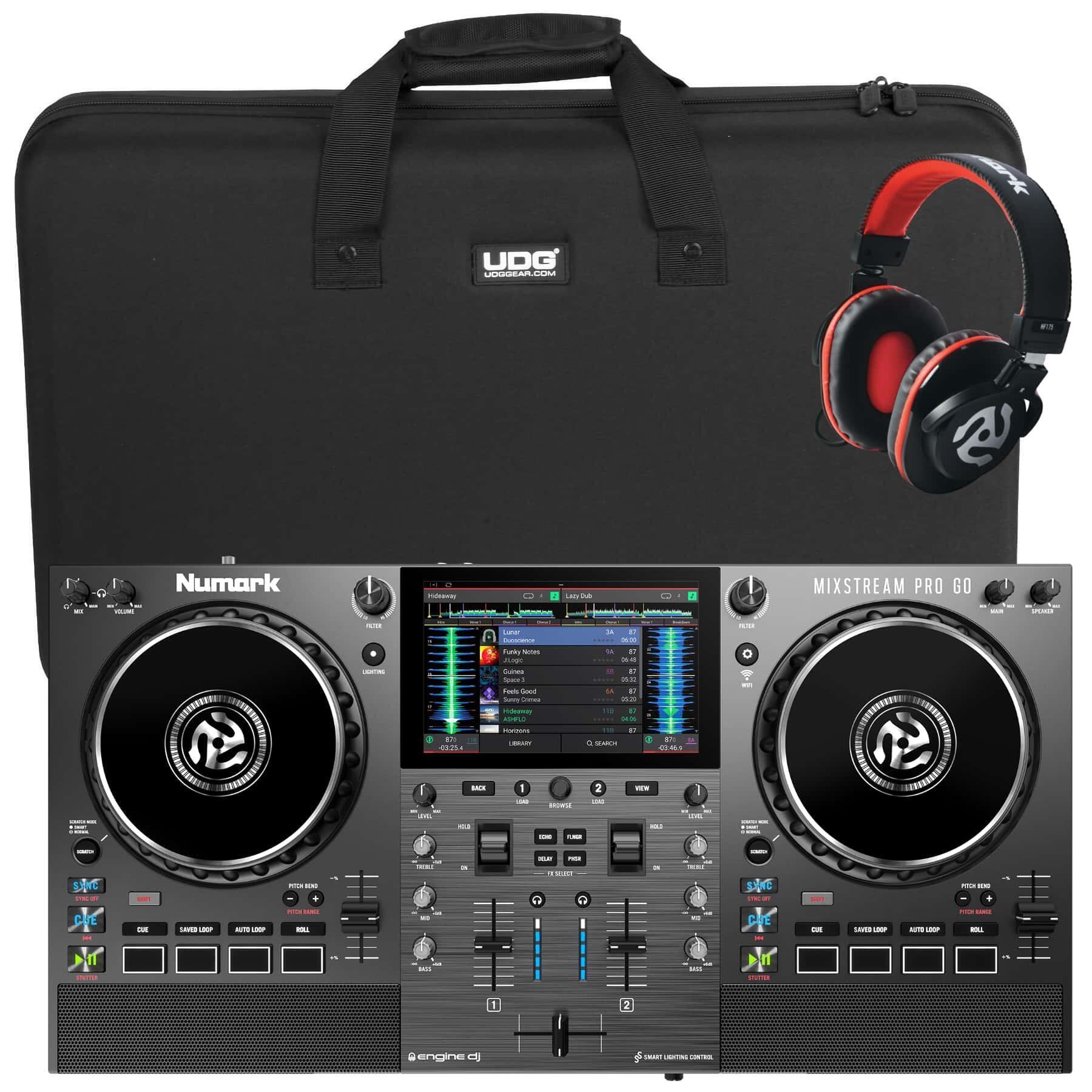 Numark Mixstream Pro Go HF175 Bag Bundle