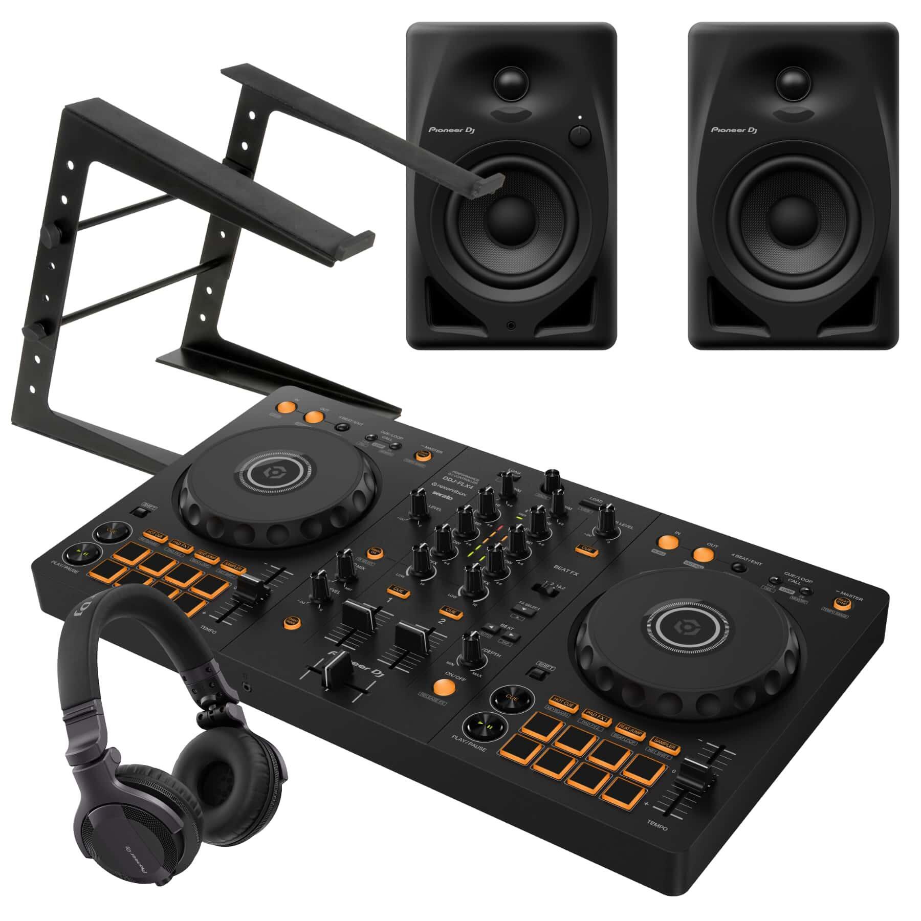 Pioneer DJ DDJ-FLX4 & DM-40D CUE1 Bundle