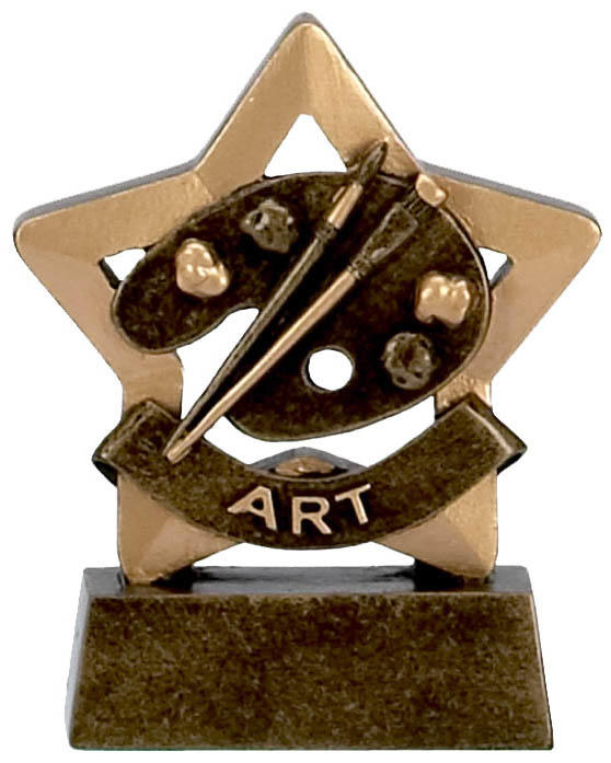 Art Paint Palette Mini Star Trophy Badge