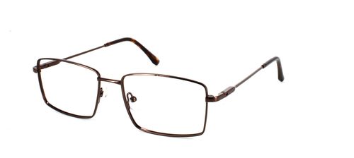 Catan - Shiny Brown prescription glasses front left view