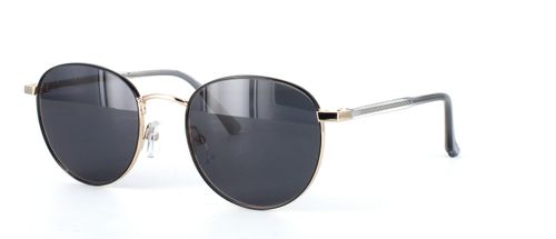 Pisces - Prescription Sunglasses - Black & Gold front left view
