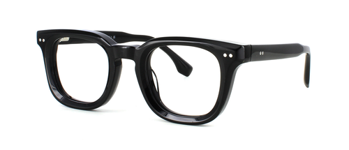 Edward Scotts - Carter - Shiny Black prescription glasses front left view