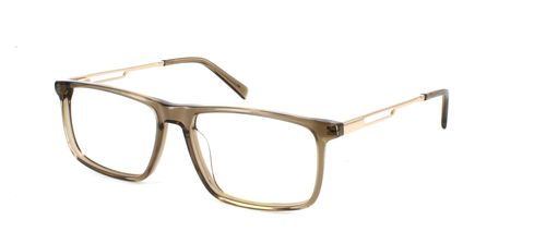 Delta - Crystal Brown prescription glasses front left view