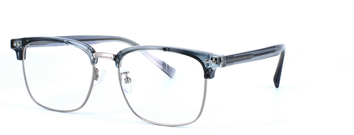 Birch in Crystal Grey prescription glasses front left view