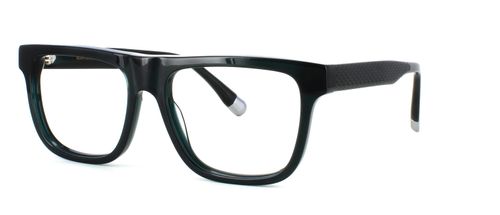 Bowyer & Finch Septimus - Black & Silver prescription glasses front left view
